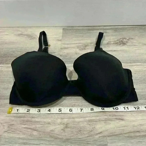 Lively Black Wired Bra Convertible Straps Elastic Band Lace Detailing Size 34DD - Picture 2 of 9
